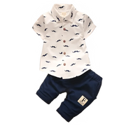 Baby Boy Summer Outfit Set - 2 Piece Cotton Suit