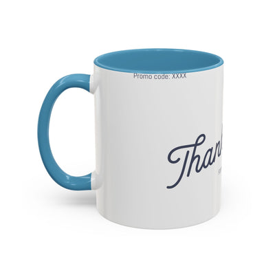 Thank You Accent Coffee Mug | Personalized Gift, Office Mug, Unique Coffee Cup, Custom Logo Mug, Ceramic Drinkware