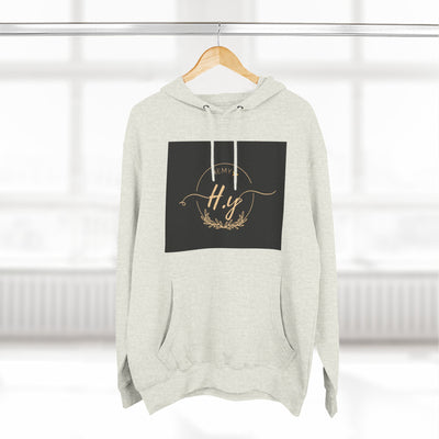 Elegant Gold Script Fleece Hoodie, Cozy Layer, Personalized Gift, Casual Wear, Stylish Sweatshirt, Fashion for All Seasons