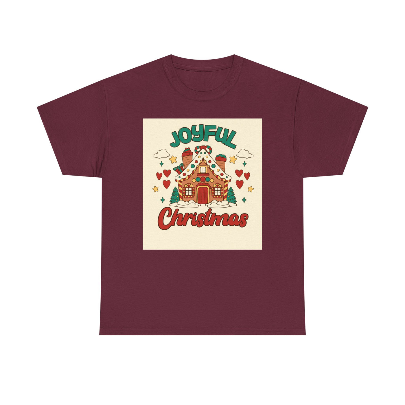 Joyful Christmas Tee | Unisex Heavy Cotton T-Shirt for Holiday Cheer, Christmas Gift, Family Gatherings, Festive Attire, Winter Wear