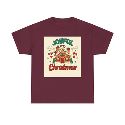 Joyful Christmas Tee | Unisex Heavy Cotton T-Shirt for Holiday Cheer, Christmas Gift, Family Gatherings, Festive Attire, Winter Wear