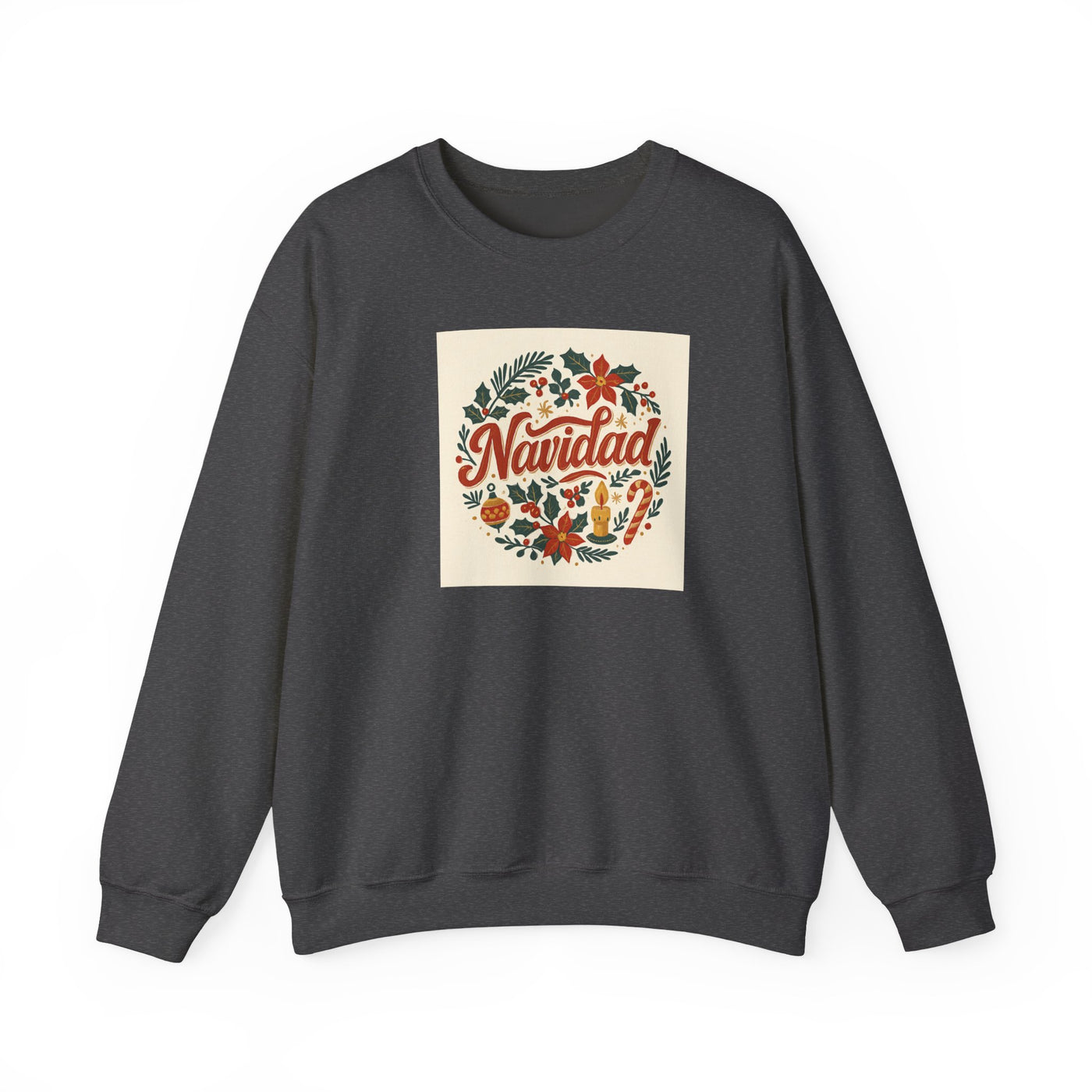 Navidad Floral Sweatshirt — Retro Holiday Crewneck