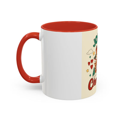 Joyful Christmas Mug | Accent Coffee Mug for Holiday Cheer, Christmas Gift, Winter Decor, Hot Cocoa Lover, Festive Beverage