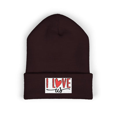 I Love Us Embroidered Cuffed Beanie | Cozy Winter Hat | Perfect Gift for Couples, Valentine's Day, Anniversary, Engagement