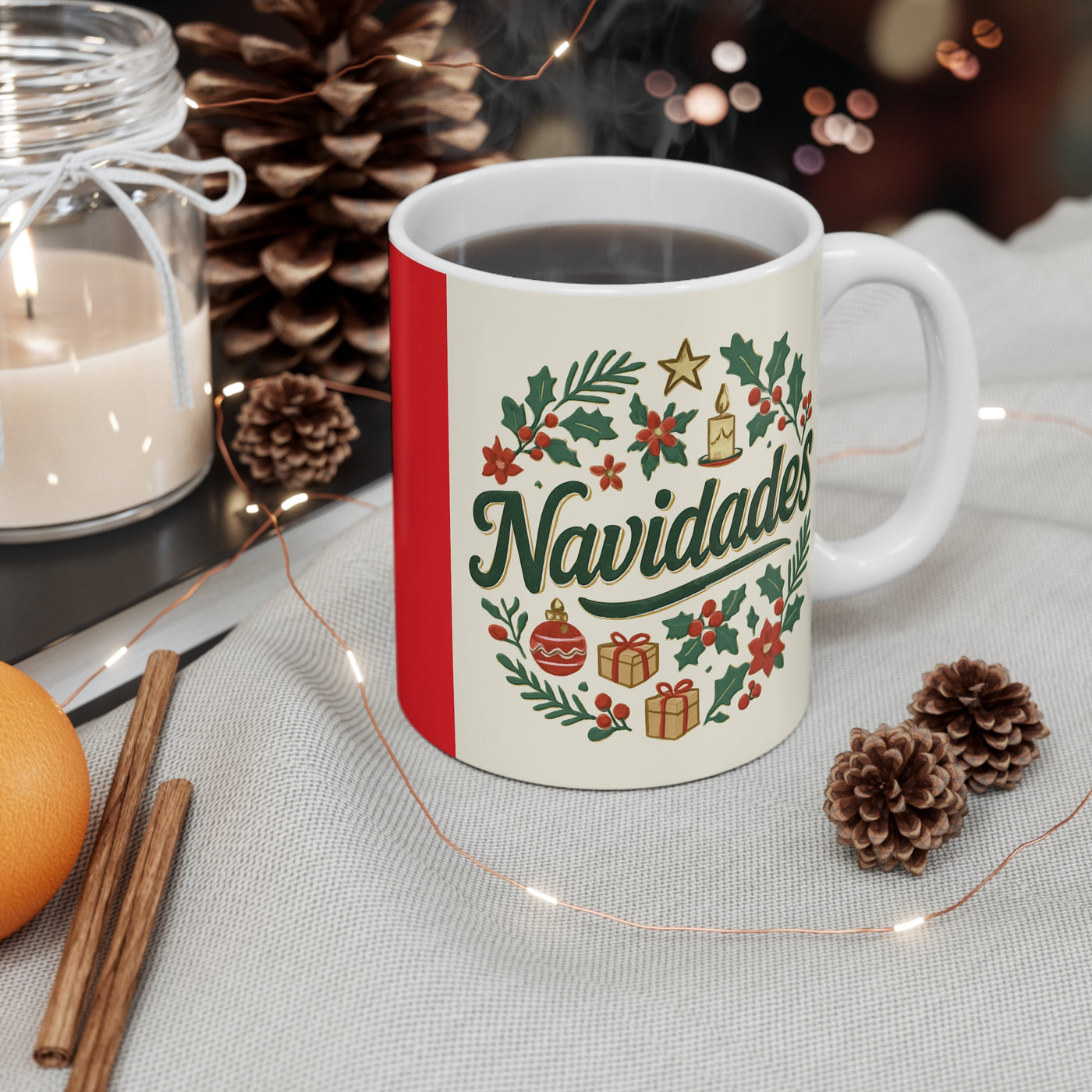 Navidades Christmas Mug — Festive Holiday Ceramic Coffee Cup (11oz)
