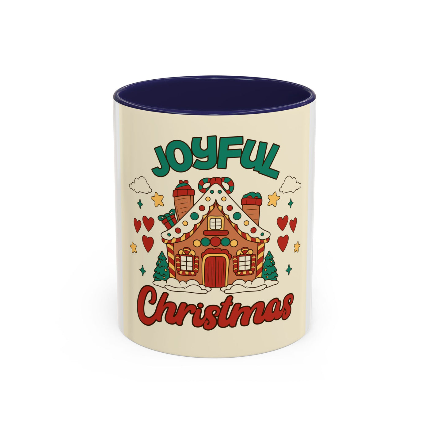 Joyful Christmas Mug | Accent Coffee Mug for Holiday Cheer, Christmas Gift, Winter Decor, Hot Cocoa Lover, Festive Beverage