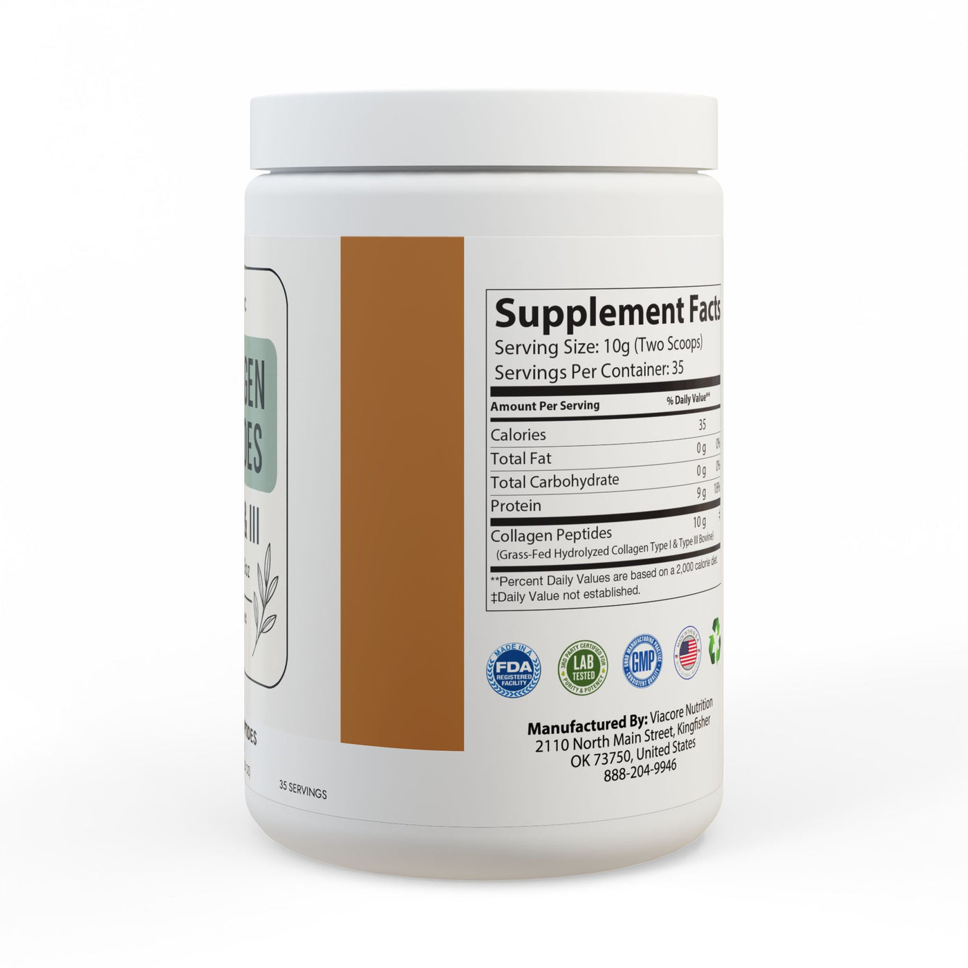 Collagen Peptides Type I & III Supplement (350g, 12.3oz)