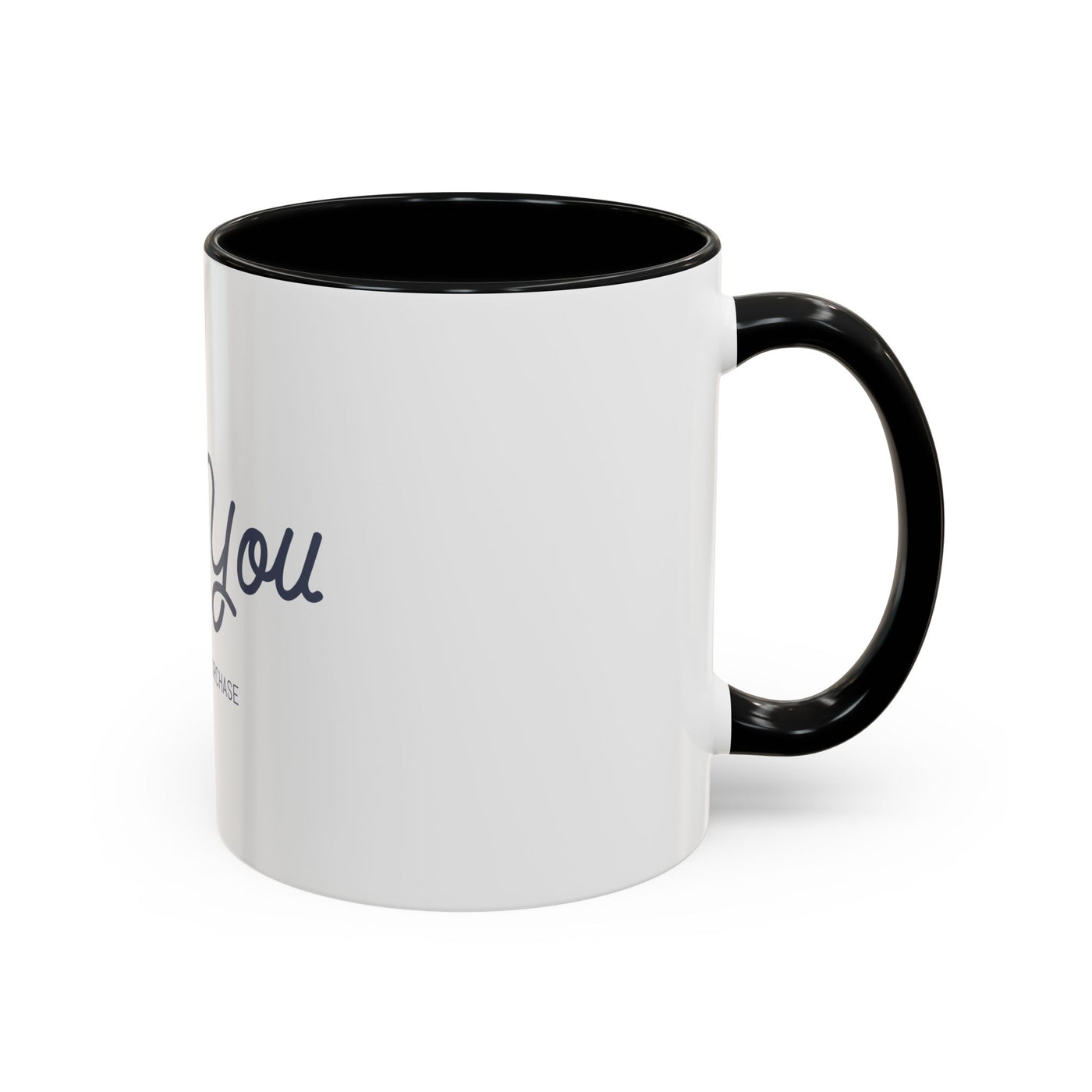 Thank You Accent Coffee Mug | Personalized Gift, Office Mug, Unique Coffee Cup, Custom Logo Mug, Ceramic Drinkware