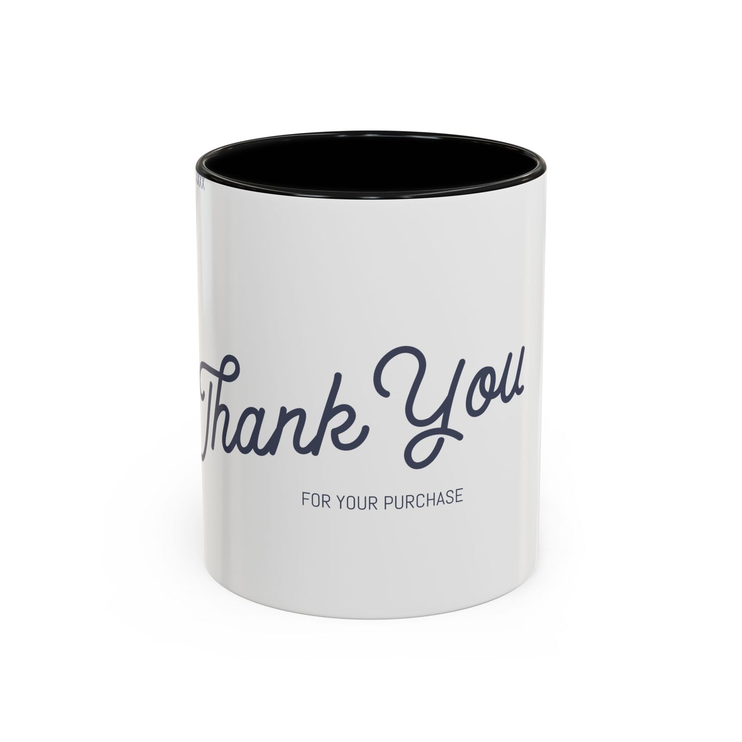Thank You Accent Coffee Mug | Personalized Gift, Office Mug, Unique Coffee Cup, Custom Logo Mug, Ceramic Drinkware