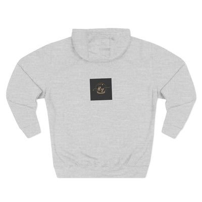 Elegant Gold Script Fleece Hoodie, Cozy Layer, Personalized Gift, Casual Wear, Stylish Sweatshirt, Fashion for All Seasons