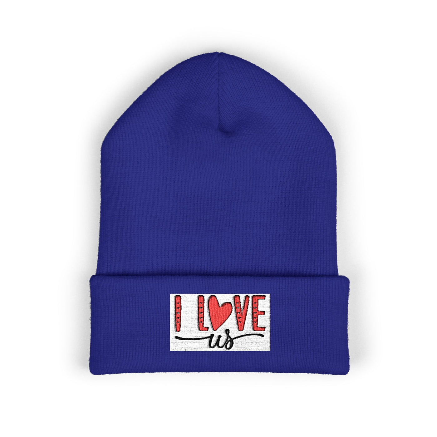 I Love Us Embroidered Cuffed Beanie | Cozy Winter Hat | Perfect Gift for Couples, Valentine's Day, Anniversary, Engagement