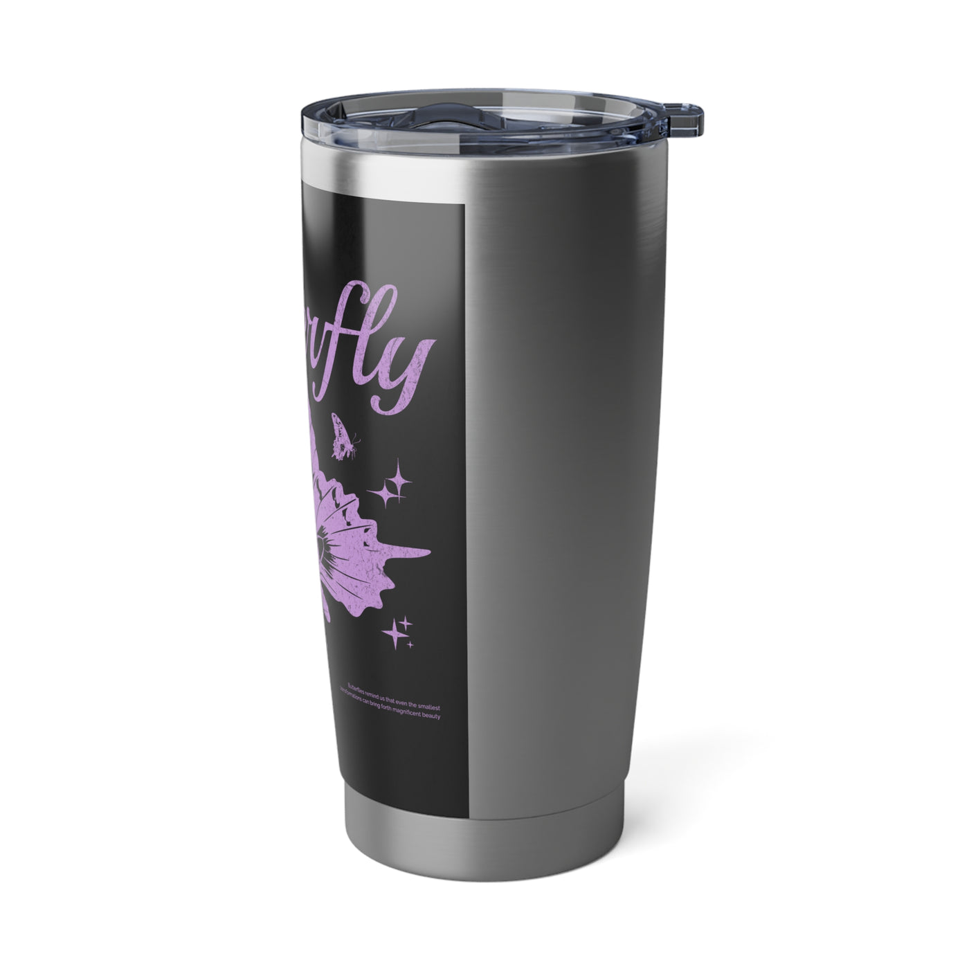 Butterfly Travel Tumbler 20oz – Purple Butterfly Design