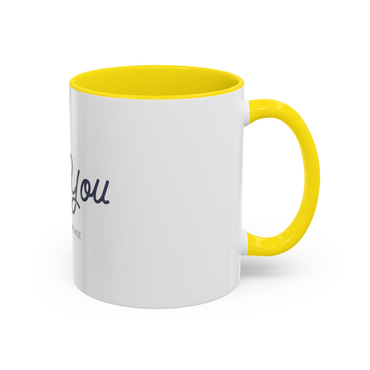 Thank You Accent Coffee Mug | Personalized Gift, Office Mug, Unique Coffee Cup, Custom Logo Mug, Ceramic Drinkware