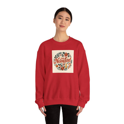 Navidad Floral Sweatshirt — Retro Holiday Crewneck