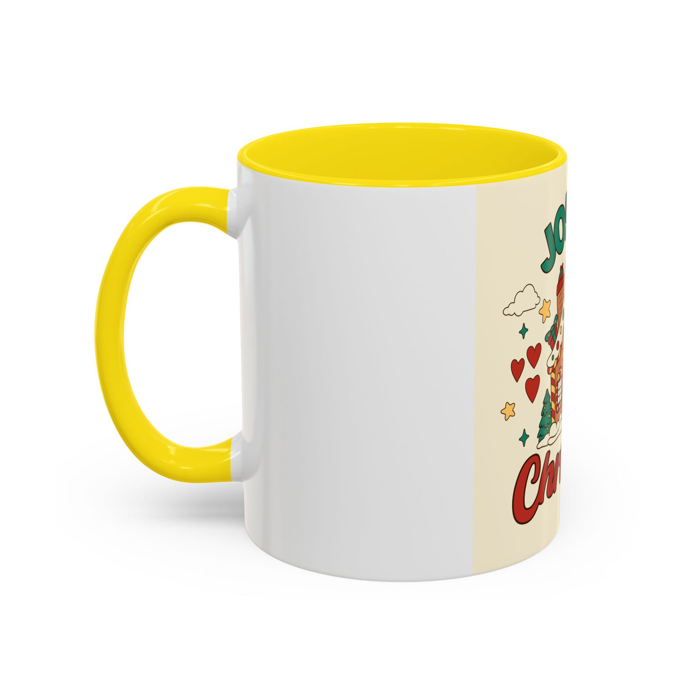 Joyful Christmas Mug | Accent Coffee Mug for Holiday Cheer, Christmas Gift, Winter Decor, Hot Cocoa Lover, Festive Beverage