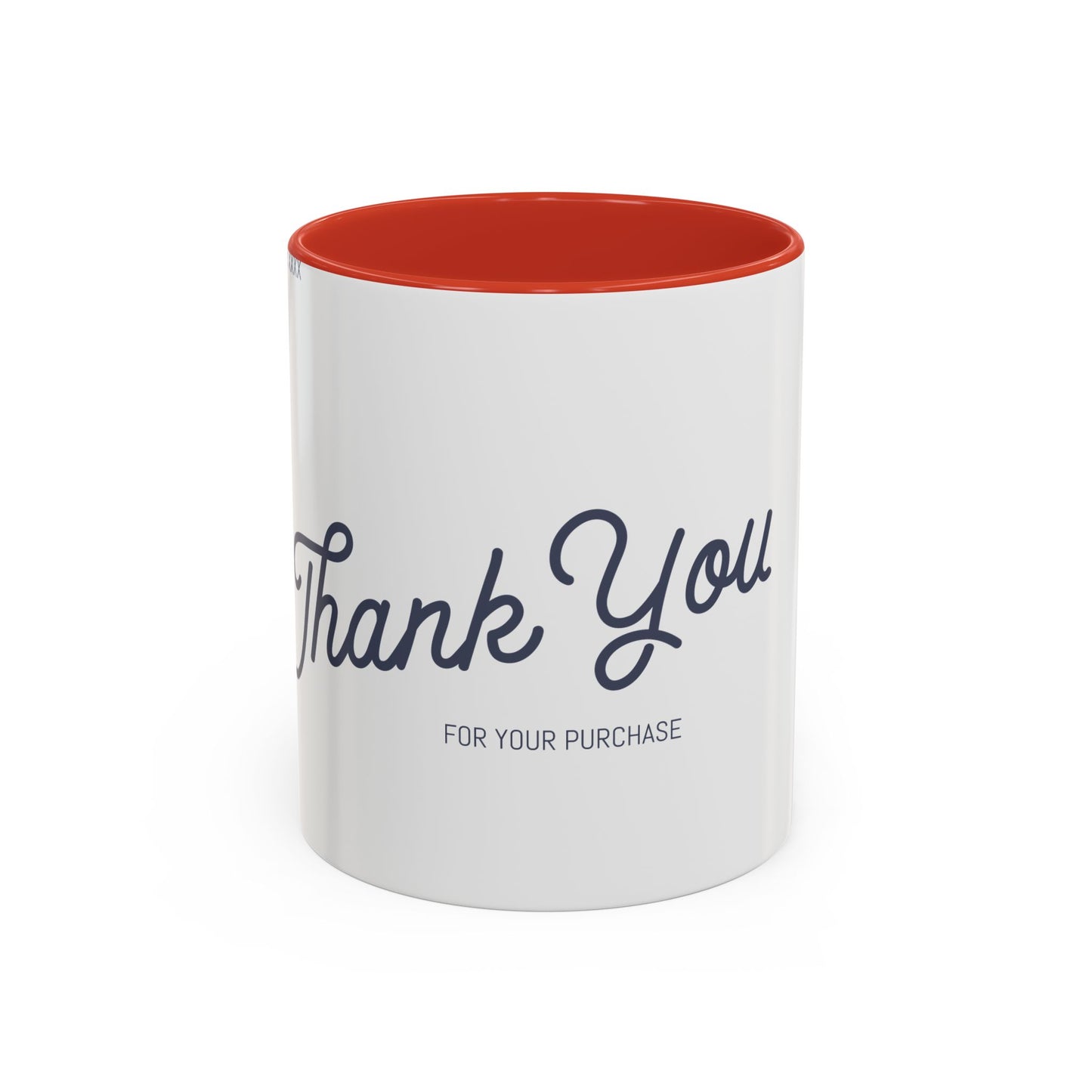 Thank You Accent Coffee Mug | Personalized Gift, Office Mug, Unique Coffee Cup, Custom Logo Mug, Ceramic Drinkware