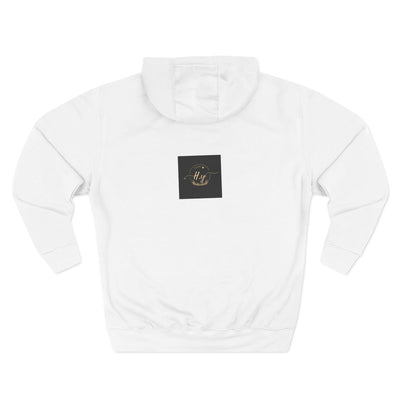 Elegant Gold Script Fleece Hoodie, Cozy Layer, Personalized Gift, Casual Wear, Stylish Sweatshirt, Fashion for All Seasons