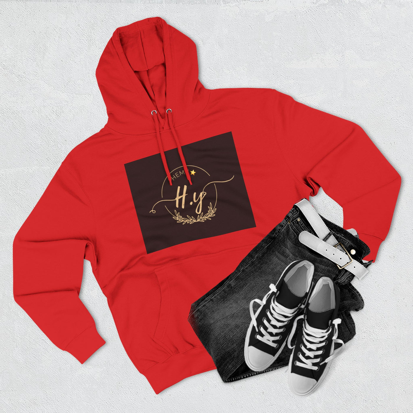 Elegant Gold Script Fleece Hoodie, Cozy Layer, Personalized Gift, Casual Wear, Stylish Sweatshirt, Fashion for All Seasons