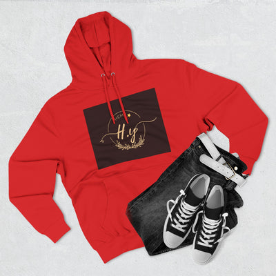 Elegant Gold Script Fleece Hoodie, Cozy Layer, Personalized Gift, Casual Wear, Stylish Sweatshirt, Fashion for All Seasons
