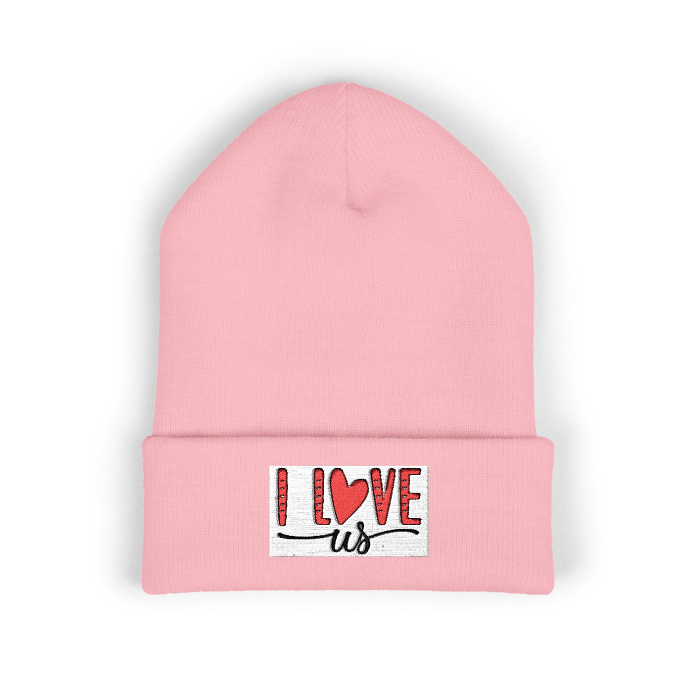 I Love Us Embroidered Cuffed Beanie | Cozy Winter Hat | Perfect Gift for Couples, Valentine's Day, Anniversary, Engagement