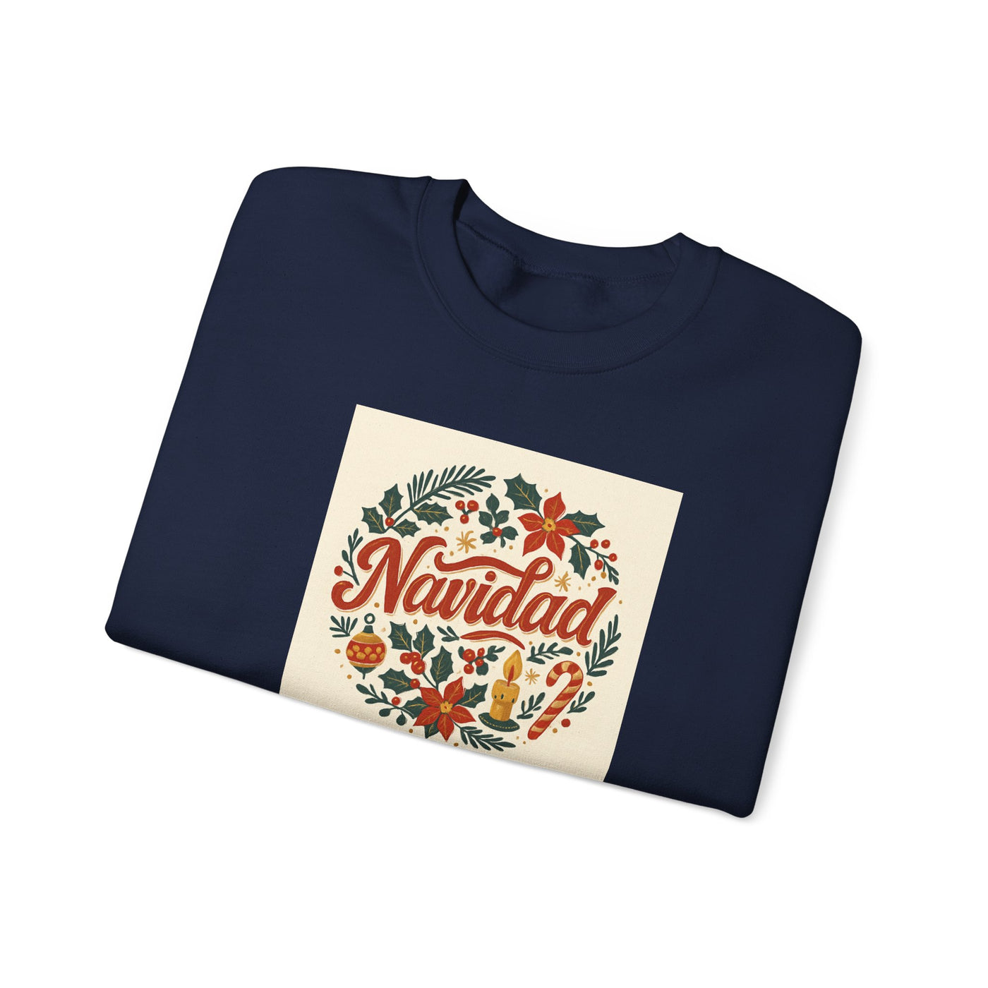Navidad Floral Sweatshirt — Retro Holiday Crewneck