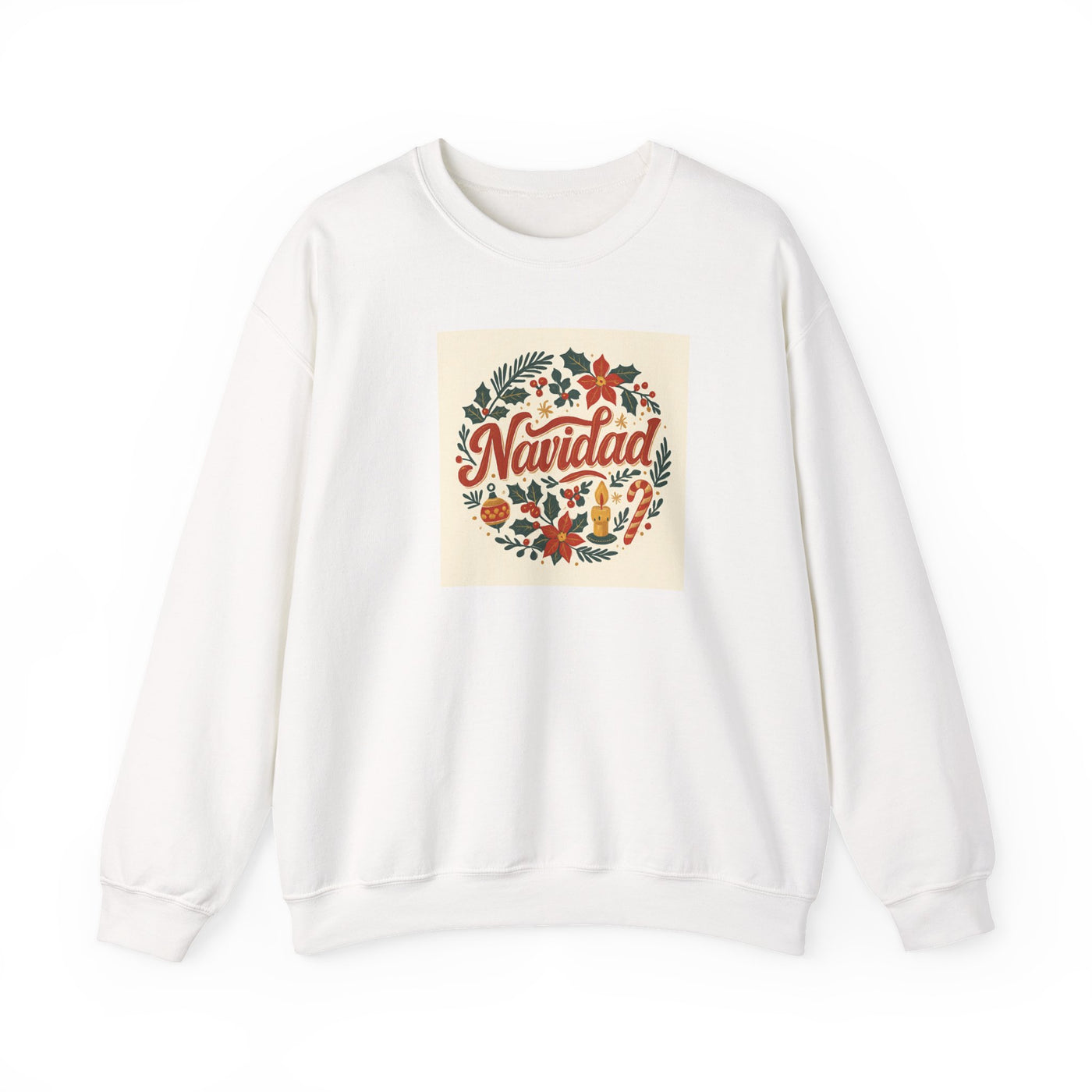 Navidad Floral Sweatshirt — Retro Holiday Crewneck