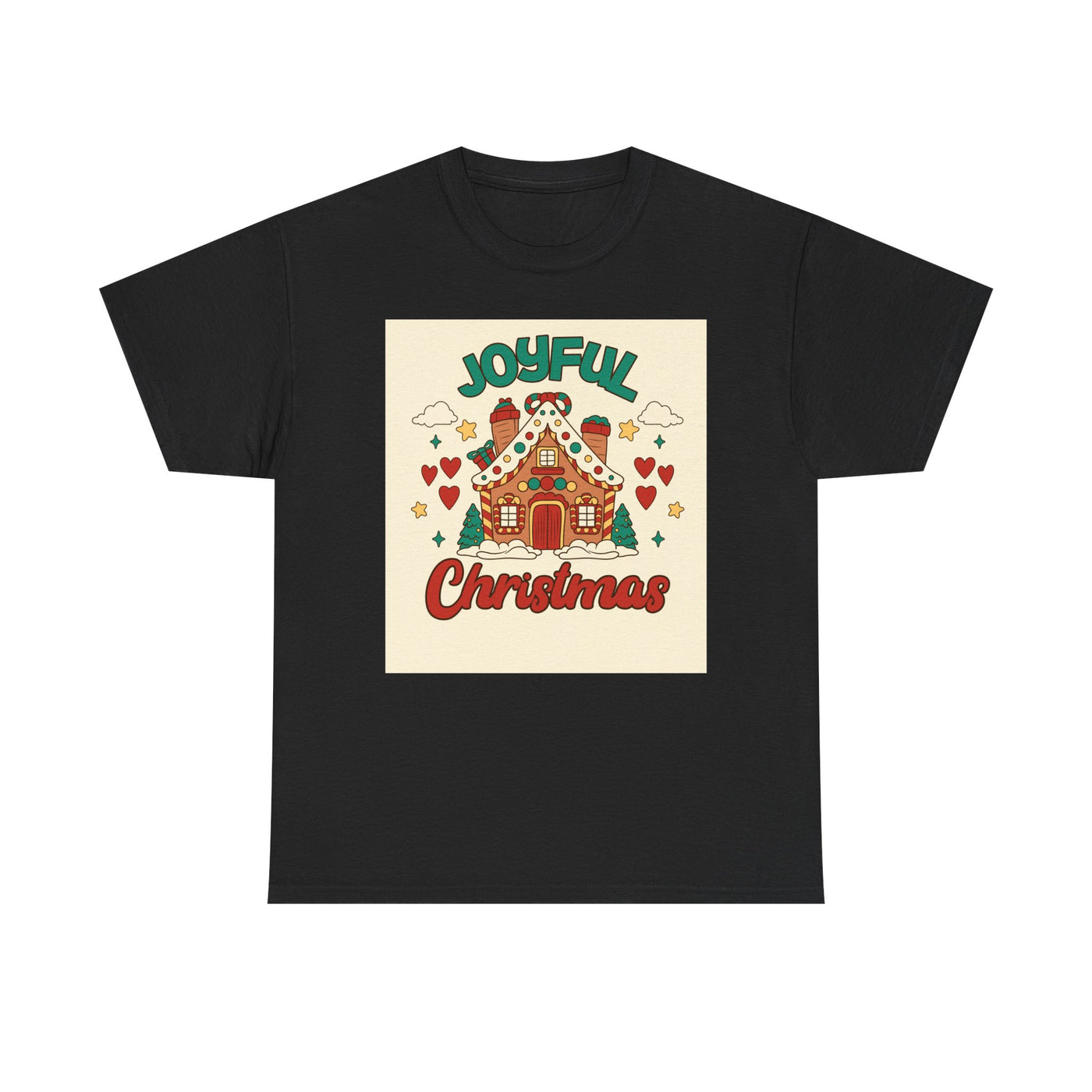 Joyful Christmas Tee | Unisex Heavy Cotton T-Shirt for Holiday Cheer, Christmas Gift, Family Gatherings, Festive Attire, Winter Wear