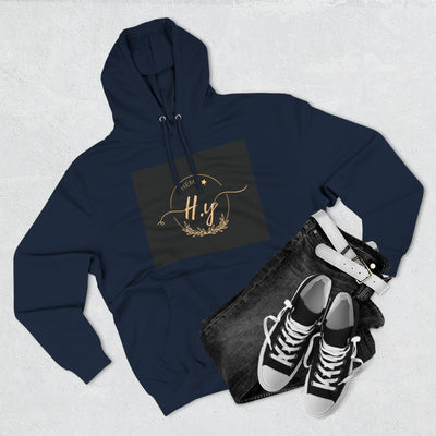 Elegant Gold Script Fleece Hoodie, Cozy Layer, Personalized Gift, Casual Wear, Stylish Sweatshirt, Fashion for All Seasons