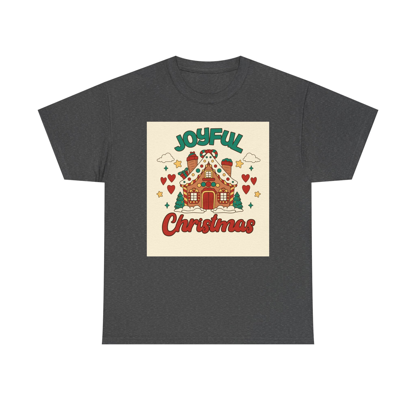 Joyful Christmas Tee | Unisex Heavy Cotton T-Shirt for Holiday Cheer, Christmas Gift, Family Gatherings, Festive Attire, Winter Wear
