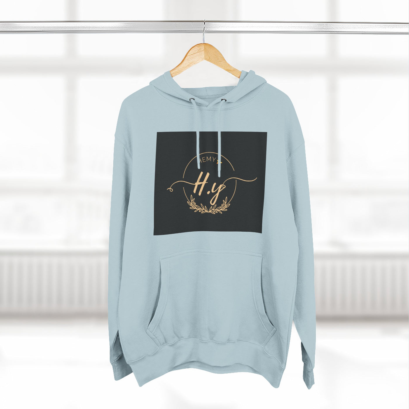 Elegant Gold Script Fleece Hoodie, Cozy Layer, Personalized Gift, Casual Wear, Stylish Sweatshirt, Fashion for All Seasons