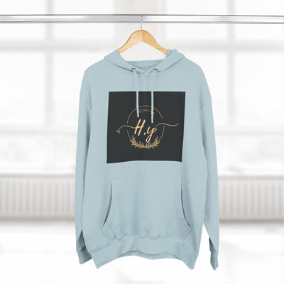 Elegant Gold Script Fleece Hoodie, Cozy Layer, Personalized Gift, Casual Wear, Stylish Sweatshirt, Fashion for All Seasons