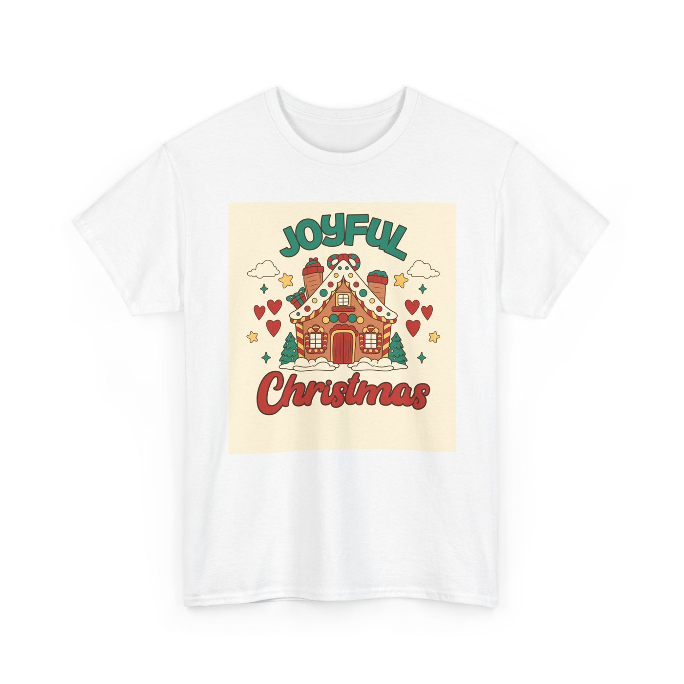 Joyful Christmas Tee | Unisex Heavy Cotton T-Shirt for Holiday Cheer, Christmas Gift, Family Gatherings, Festive Attire, Winter Wear