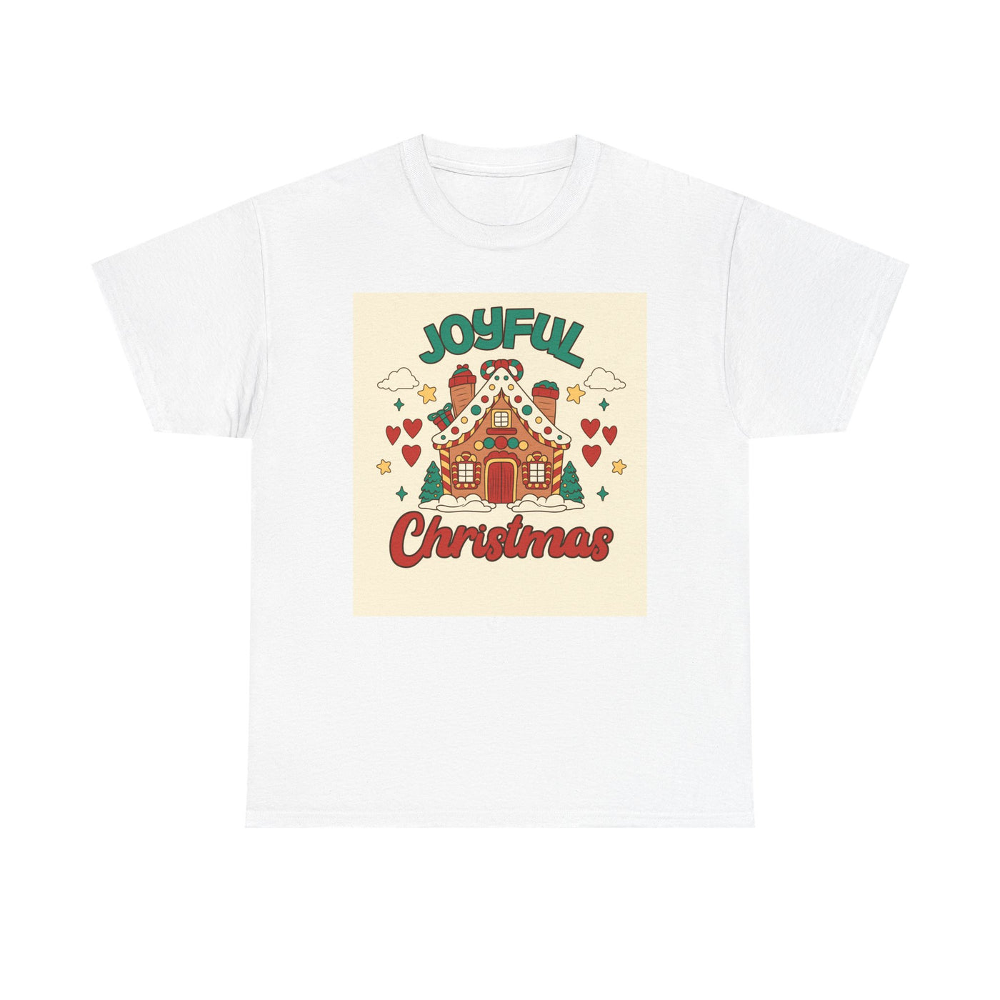 Joyful Christmas Tee | Unisex Heavy Cotton T-Shirt for Holiday Cheer, Christmas Gift, Family Gatherings, Festive Attire, Winter Wear