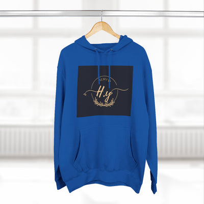 Elegant Gold Script Fleece Hoodie, Cozy Layer, Personalized Gift, Casual Wear, Stylish Sweatshirt, Fashion for All Seasons