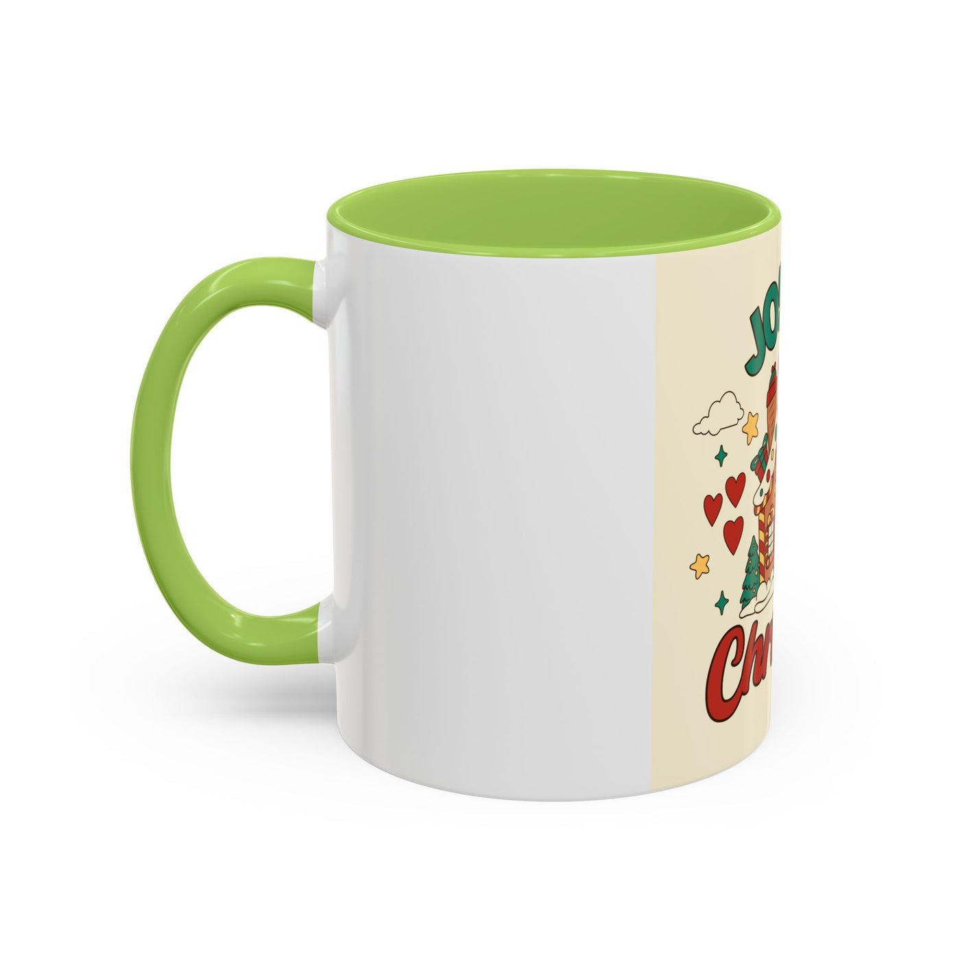 Joyful Christmas Mug | Accent Coffee Mug for Holiday Cheer, Christmas Gift, Winter Decor, Hot Cocoa Lover, Festive Beverage