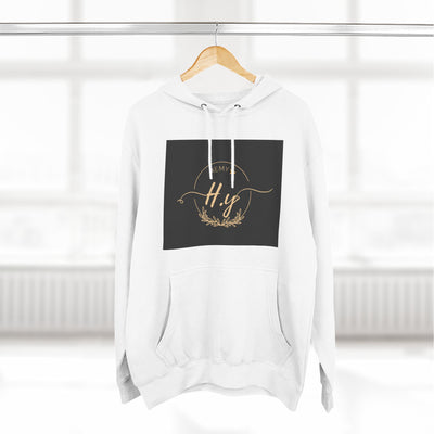 Elegant Gold Script Fleece Hoodie, Cozy Layer, Personalized Gift, Casual Wear, Stylish Sweatshirt, Fashion for All Seasons
