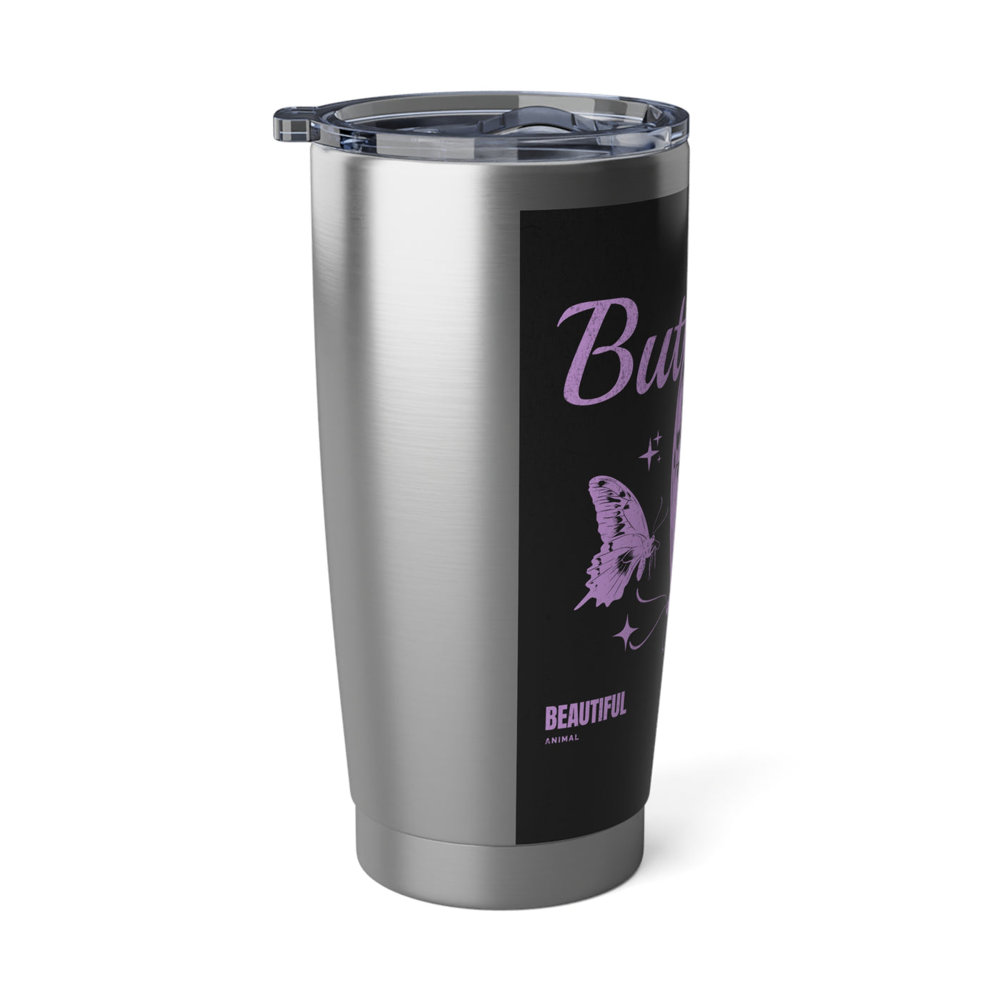 Butterfly Travel Tumbler 20oz – Purple Butterfly Design