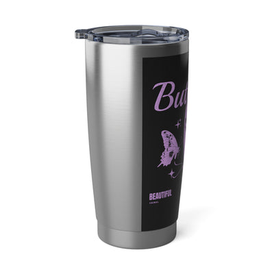 Butterfly Travel Tumbler 20oz – Purple Butterfly Design