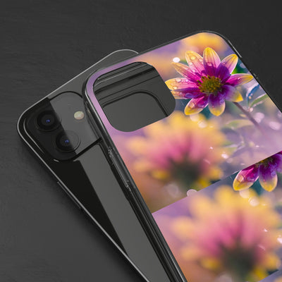 Floral Clear Phone Cases, Transparent Phone Cover, Flower Design iPhone Case, Gift for Nature Lovers, Customizable Phone Accessories