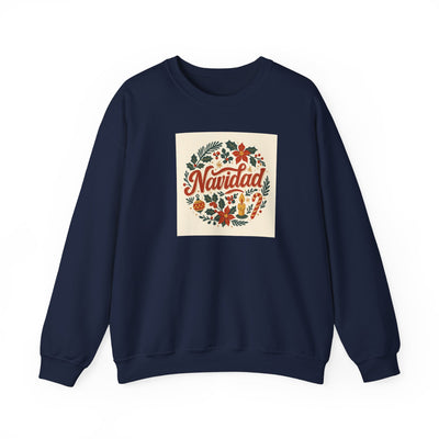 Navidad Floral Sweatshirt — Retro Holiday Crewneck