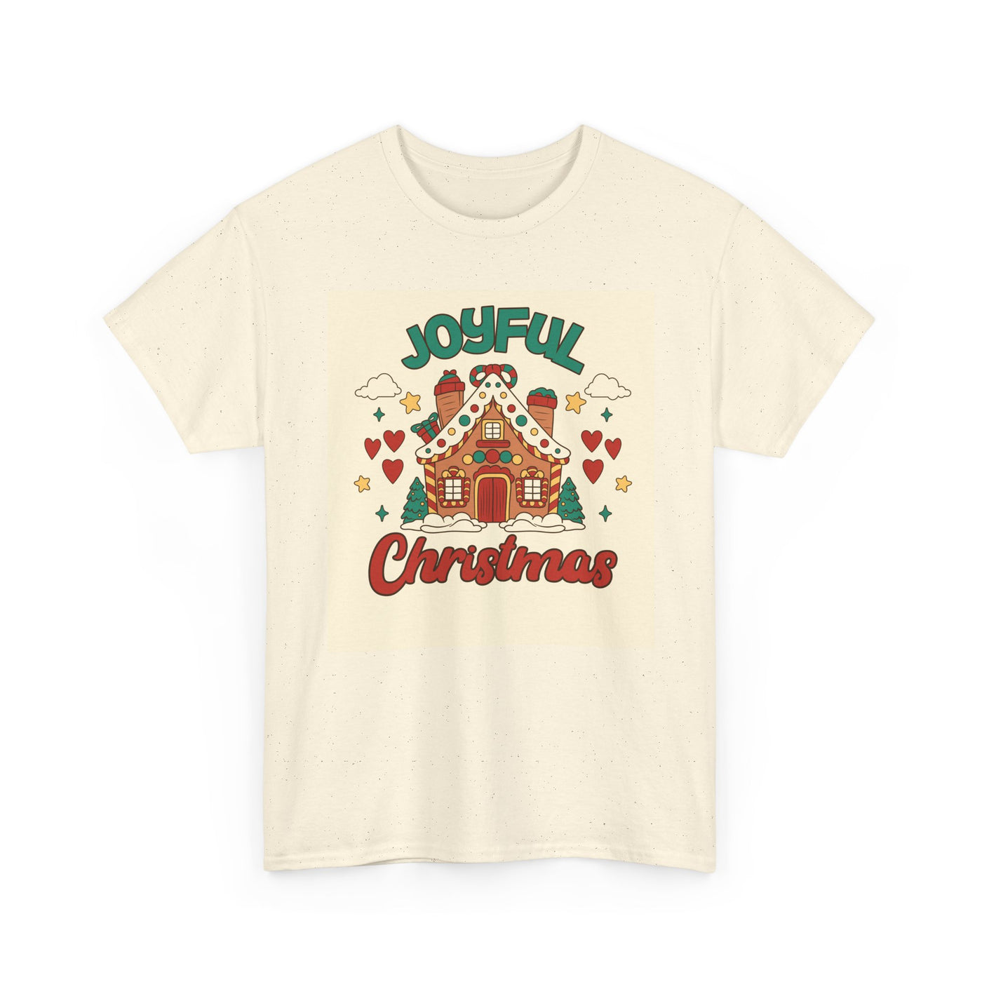 Joyful Christmas Tee | Unisex Heavy Cotton T-Shirt for Holiday Cheer, Christmas Gift, Family Gatherings, Festive Attire, Winter Wear