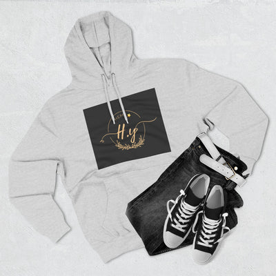 Elegant Gold Script Fleece Hoodie, Cozy Layer, Personalized Gift, Casual Wear, Stylish Sweatshirt, Fashion for All Seasons