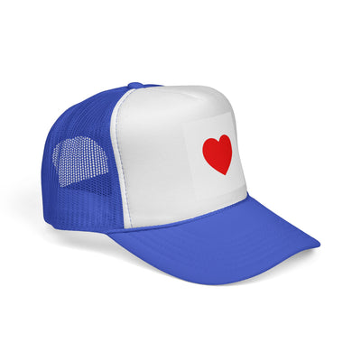 Heartfelt Love Trucker Cap, Fun Hat, Valentine's Gift, Casual Accessories, Summer Attire, Adorable Cap