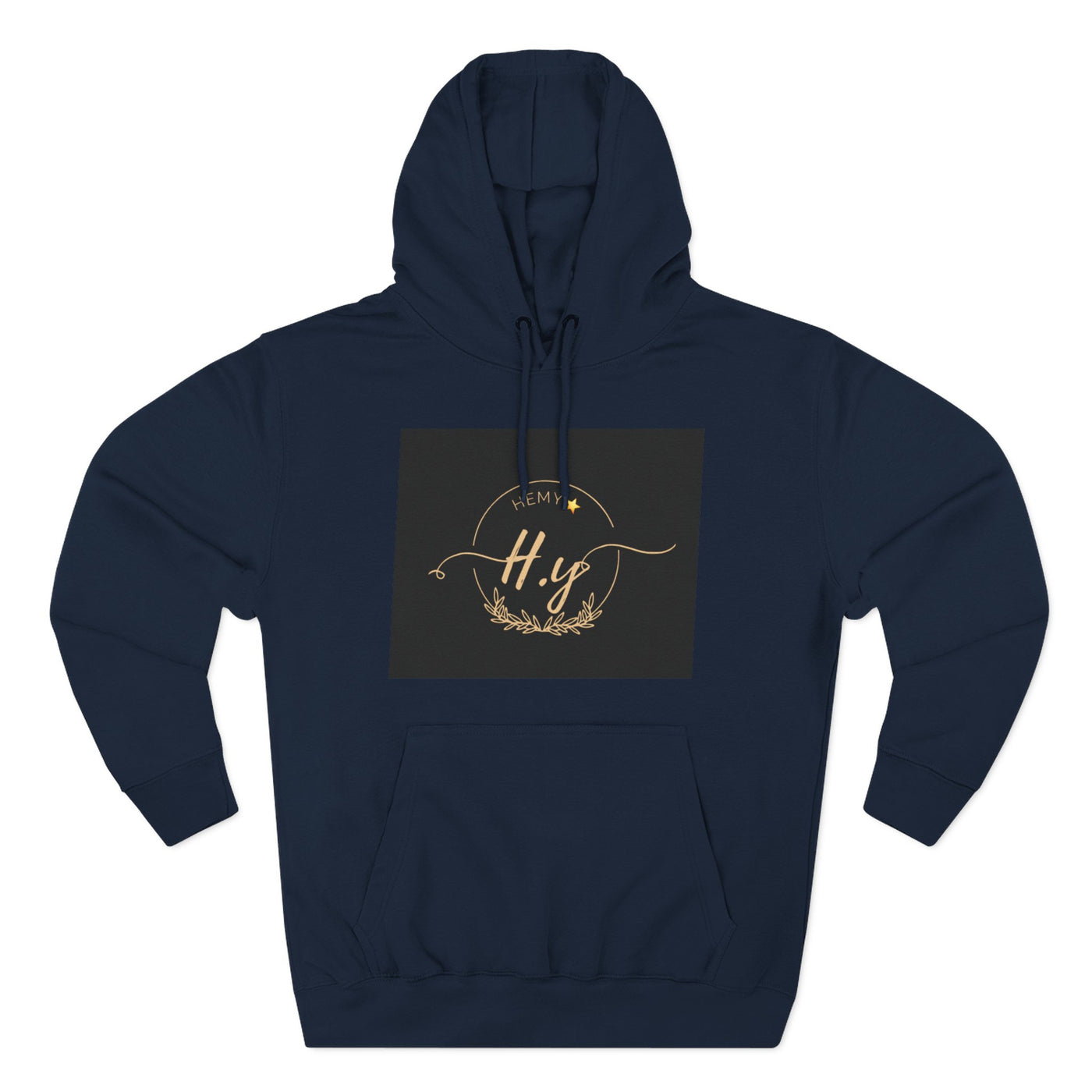 Elegant Gold Script Fleece Hoodie, Cozy Layer, Personalized Gift, Casual Wear, Stylish Sweatshirt, Fashion for All Seasons
