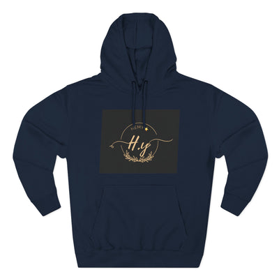 Elegant Gold Script Fleece Hoodie, Cozy Layer, Personalized Gift, Casual Wear, Stylish Sweatshirt, Fashion for All Seasons