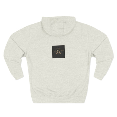 Elegant Gold Script Fleece Hoodie, Cozy Layer, Personalized Gift, Casual Wear, Stylish Sweatshirt, Fashion for All Seasons