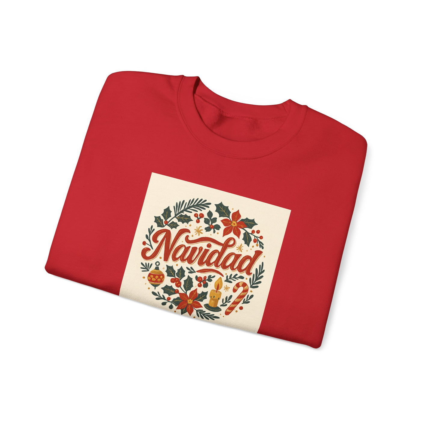 Navidad Floral Sweatshirt — Retro Holiday Crewneck