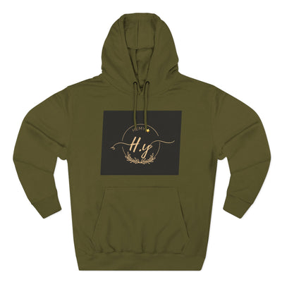 Elegant Gold Script Fleece Hoodie, Cozy Layer, Personalized Gift, Casual Wear, Stylish Sweatshirt, Fashion for All Seasons