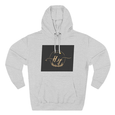 Elegant Gold Script Fleece Hoodie, Cozy Layer, Personalized Gift, Casual Wear, Stylish Sweatshirt, Fashion for All Seasons