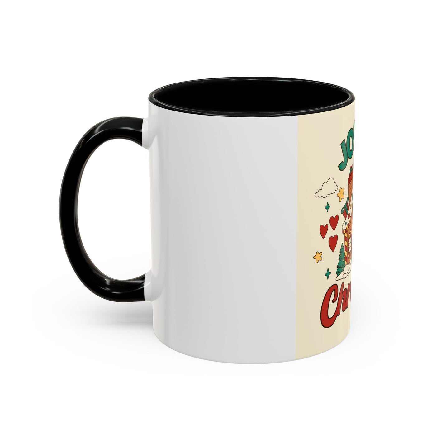 Joyful Christmas Mug | Accent Coffee Mug for Holiday Cheer, Christmas Gift, Winter Decor, Hot Cocoa Lover, Festive Beverage